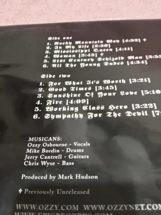 OZZY OSBOURNE Under Cover LP 2005 Vinilo