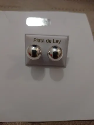 Pendientes Bola Plata de Ley