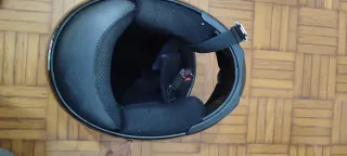 Casco moto nero e blu