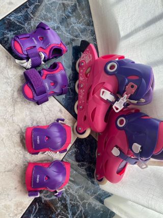 Patines en línea niña Oxelo + protecciones