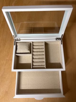 Joyero mujer blanco y beige