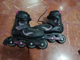 Patines en línea Oxelo negros y rosas