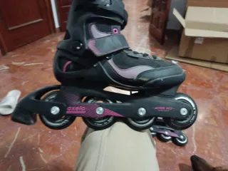 Patines en línea Oxelo negros y rosas