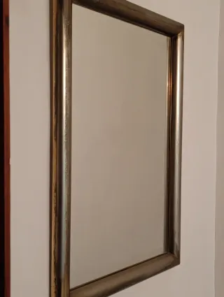 Espejo Marco Dorado y Plateado