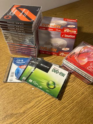 Lotto 35 DVD e CD Vergini Nuovi