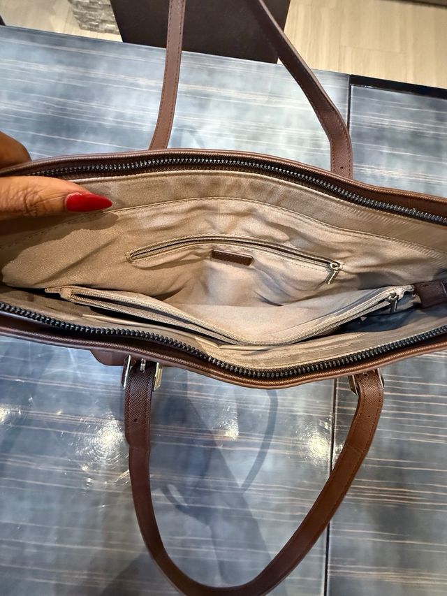 Bolso Grande Marrón Oscuro DAVID JONES Piel