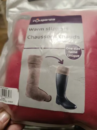 Calcetines forro polar botas equitación Fouganza