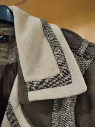 Cappotto corto Rinascimento donna marrone e beige