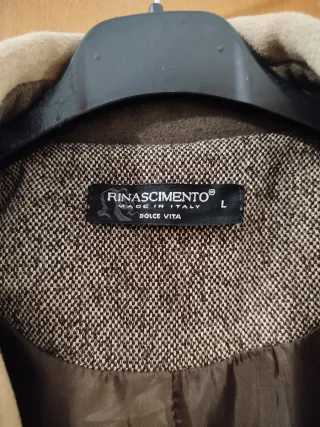 Cappotto corto Rinascimento donna marrone e beige