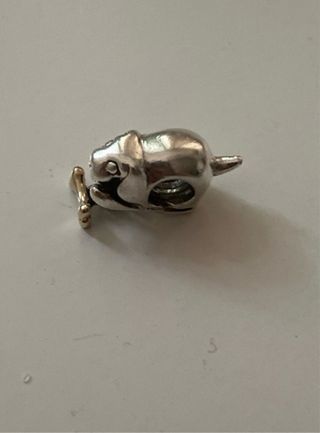 Chamilia Charm Perro con Hueso Oro Plata