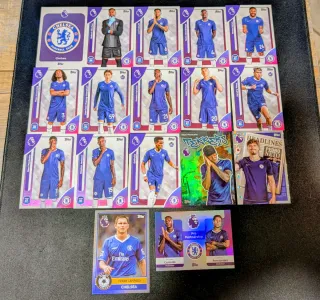 Lote de x17 Cartas Chelsea Topps Premier League 26