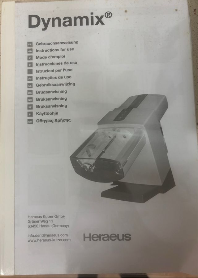 Mezcladora Zhermack Dynamix Elite HD+