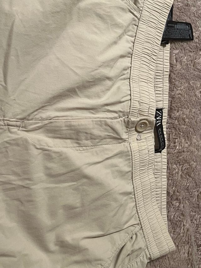 Pantalón Zara Hombre Talla M Beige Verano