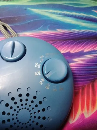 Radio de diseño azul.Am/Fm