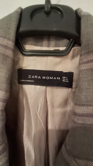 Americana oversize cuadros Zara