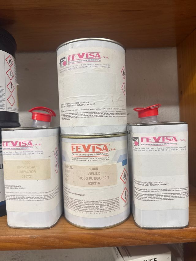 Tintas para serigrafía FEVISA
