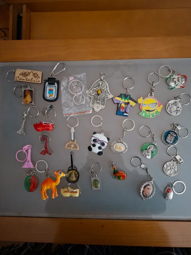 Lote de llaveros de recuerdo