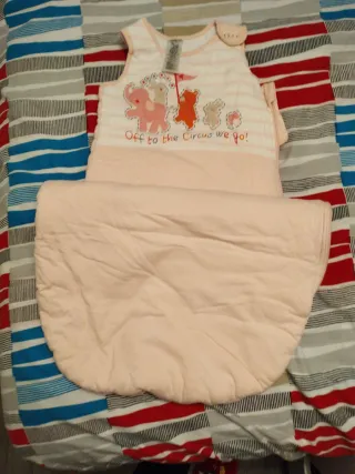 Saco dormir bebé elefante y conejos