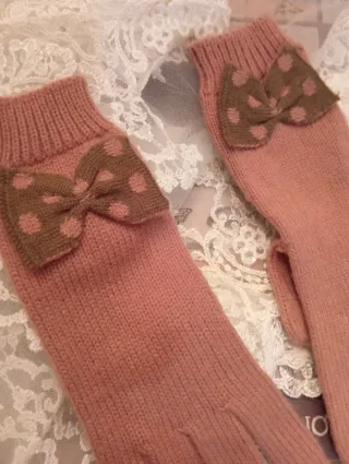 Guantes Boutique Italiana Punto Rosa Lunares