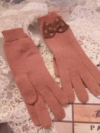 Guantes Boutique Italiana Punto Rosa Lunares