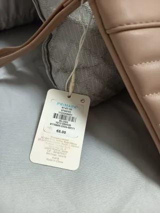 Bolso de mano mujer rosa dorado