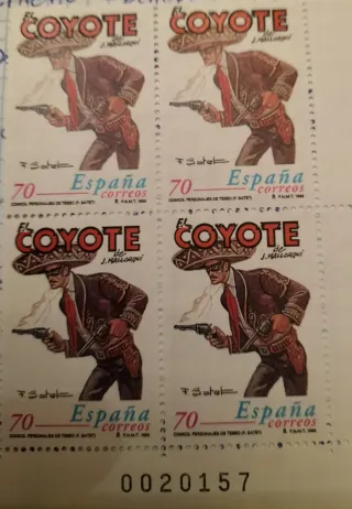 Comics 4 Hojas Bloque Sellos Carpanta Coyote Urrac