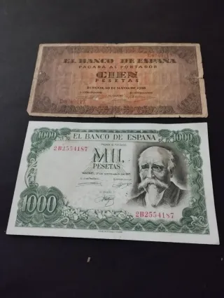 Billetes antiguos españoles Banco de España