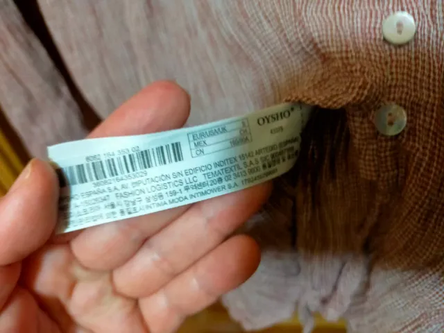 Camisa Oysho manga larga