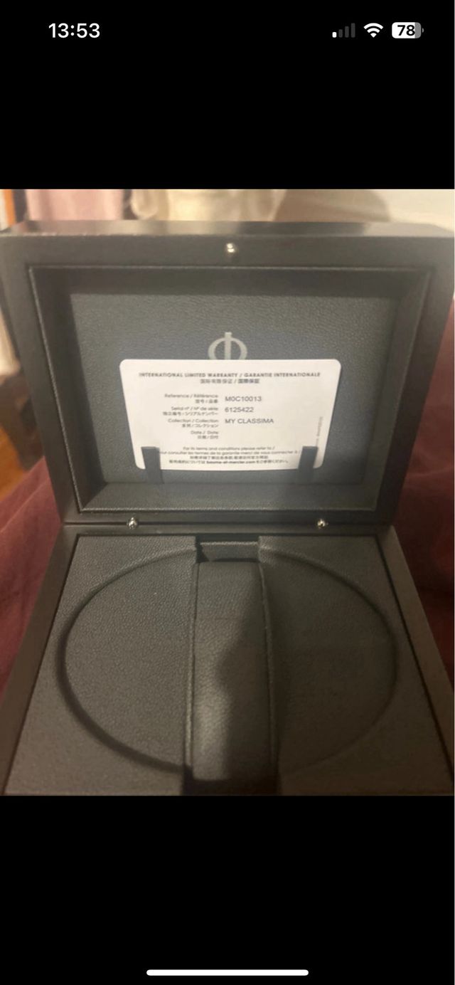 Relógio Baume & Mercier Classima Prata e Preto