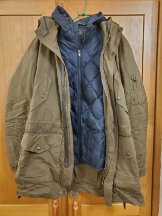 Chaqueta Massimo Dutti 2 en 1 Verde/azul
