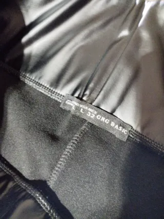 Pantalón vestir efecto piel negro termico