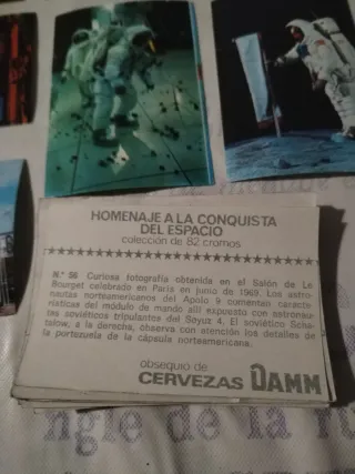 Cromos sueltos La conquista del espacio Damm