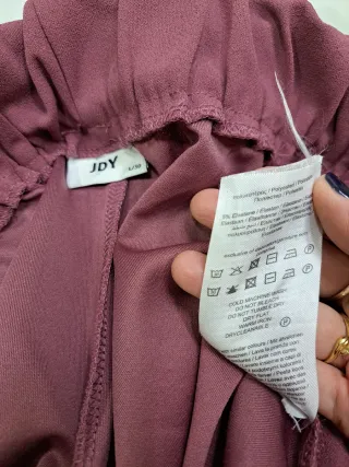 Pantalón tela rosa malva