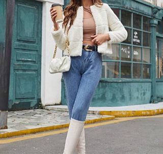 Chaqueta pelo blanco