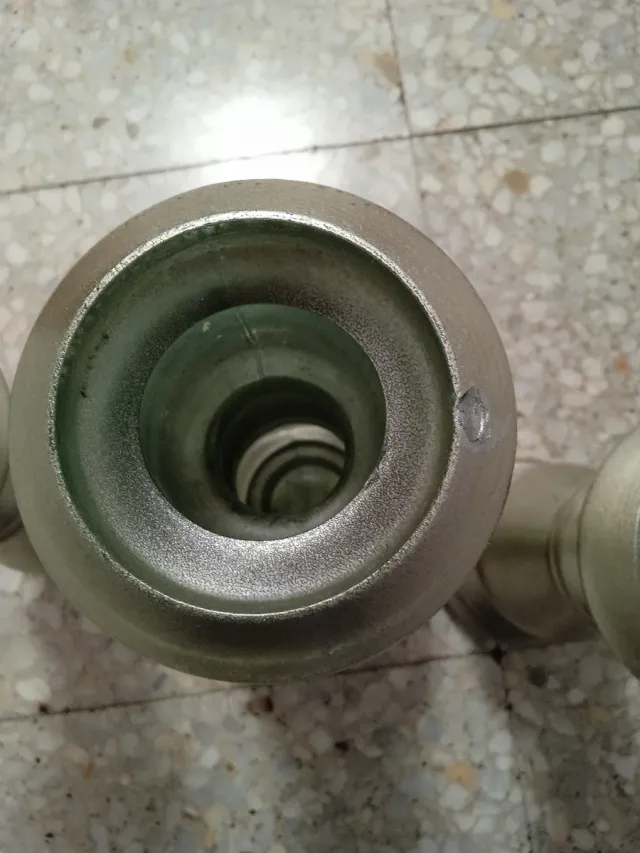 Juego 3 jarrones cristal plateado