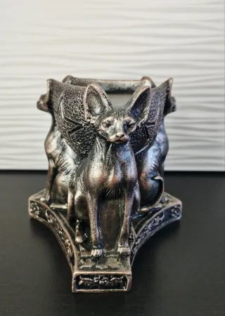 Portacandela Trio Gatti Gothic