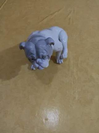 Bulldog en porcelana VOLKSTEDT Alemania • Antiguo