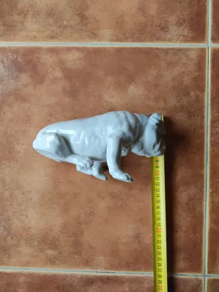 Bulldog en porcelana VOLKSTEDT Alemania • Antiguo