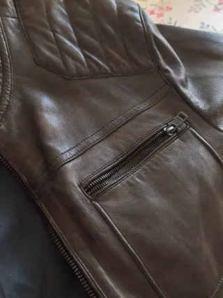 Cazadora de piel auténtica