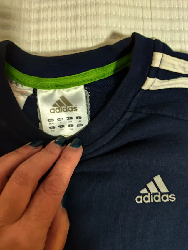 Sudadera Adidas niño azul y verde