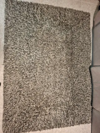 Alfombra Shaggy Gris y Negra