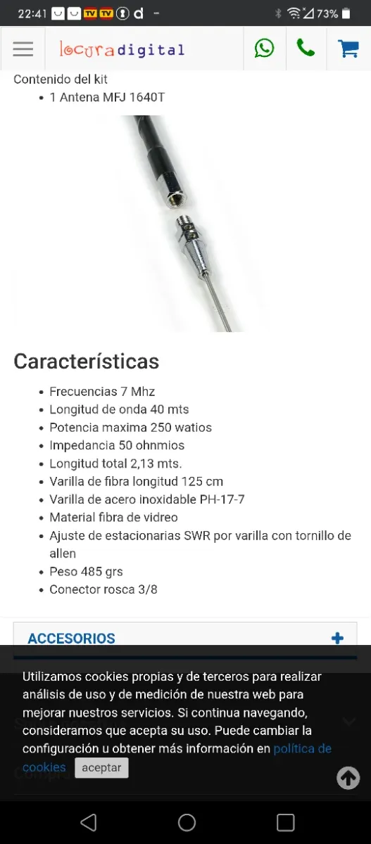 MFJ 1640T y 1610T Antenas HF + antena vertical