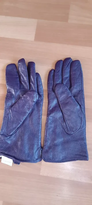 Guantes de piel mujer morado