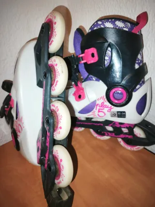 Patines línea Oxelo Play 5 T 32-34 + protecciones