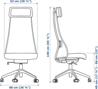 Silla ergonómica IKEA JÄRVFJÄLLET en color gris os