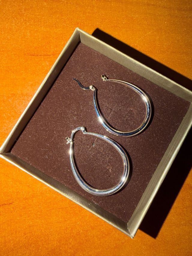 Pendientes aro plata