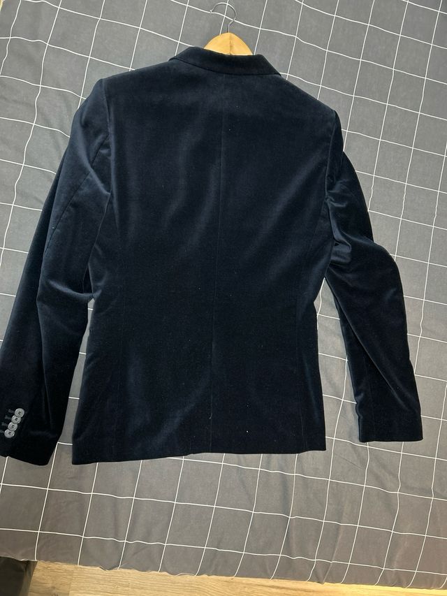 Americana terciopelo fiesta azul