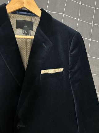 Americana terciopelo fiesta azul