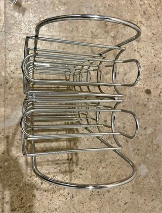 Botellero 12 botellas metal plateado