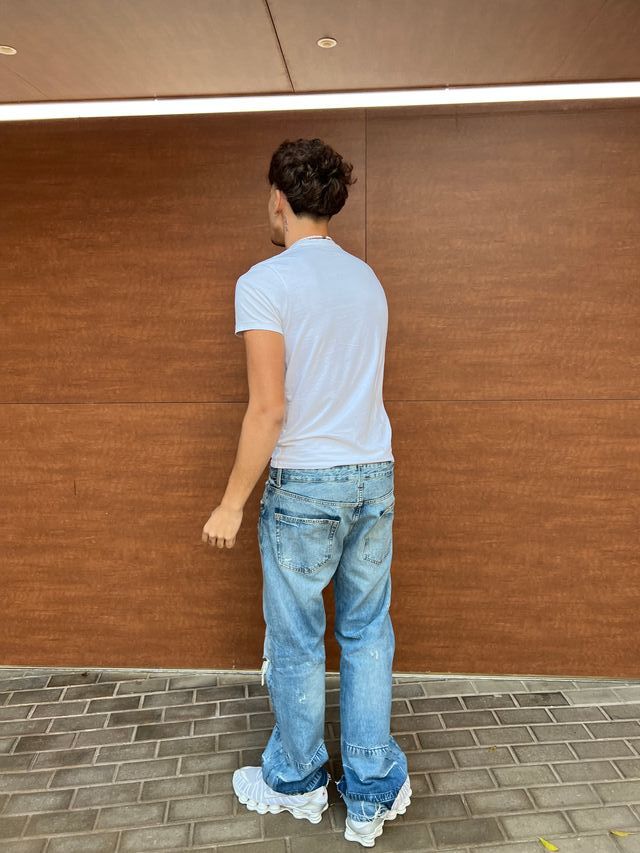 Pantalones Zara Acampanados Azules.